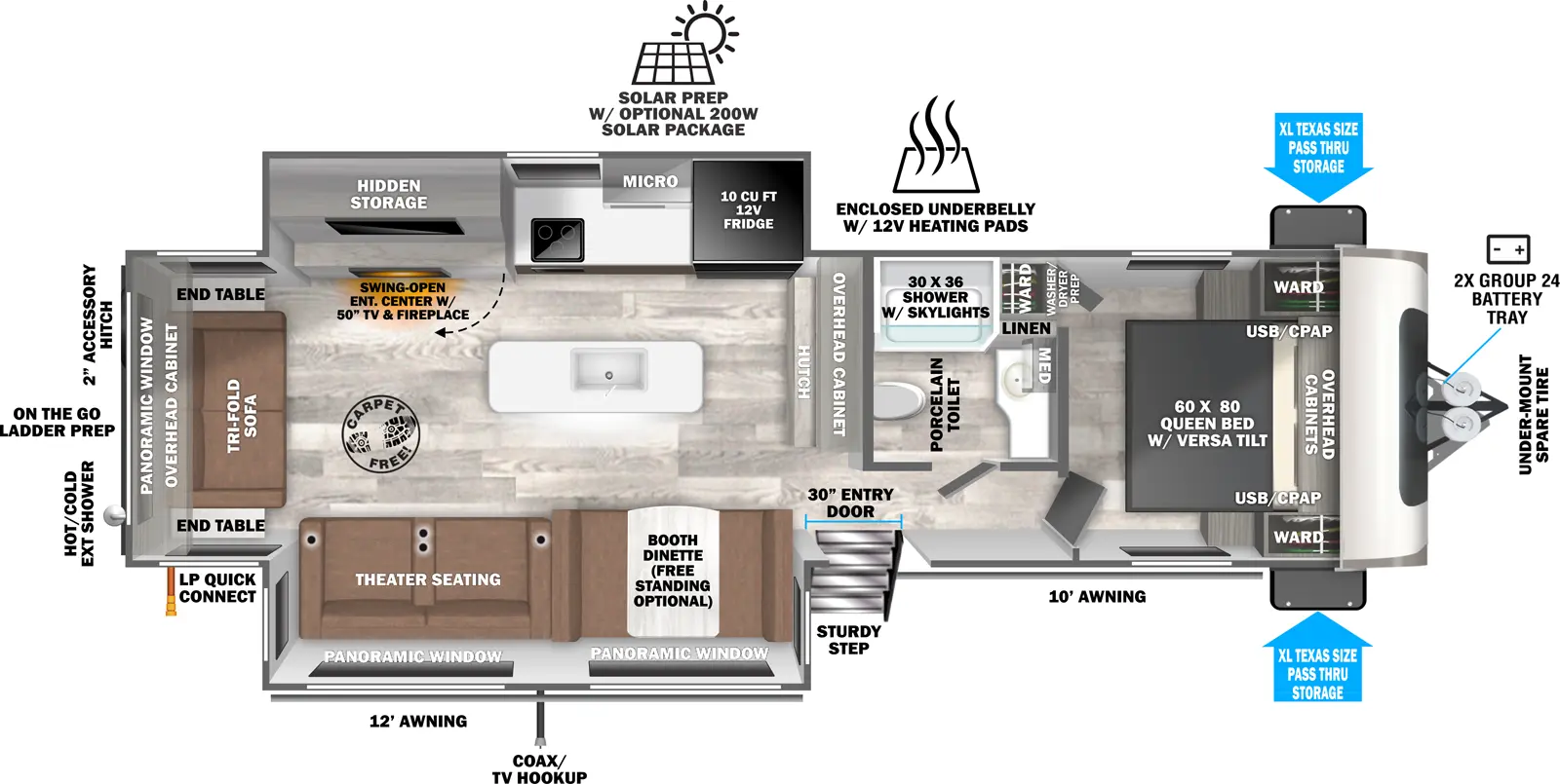 Hemisphere Travel Trailers 271RL - DSO Floorplan